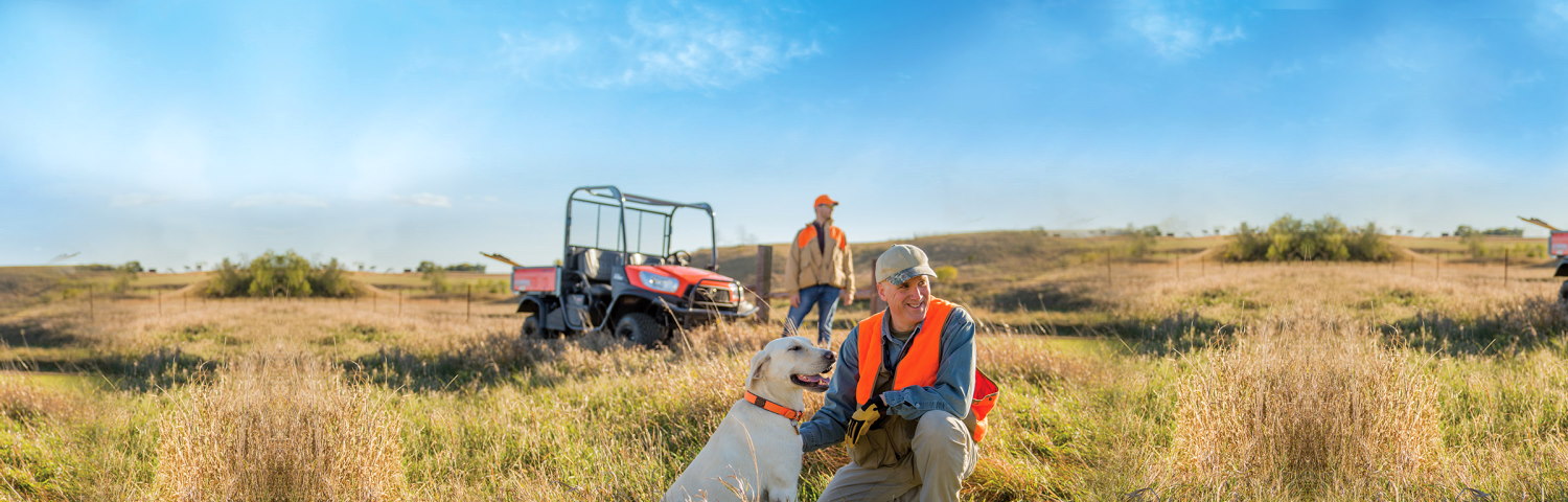 Lifestyle picture of man witn a dog